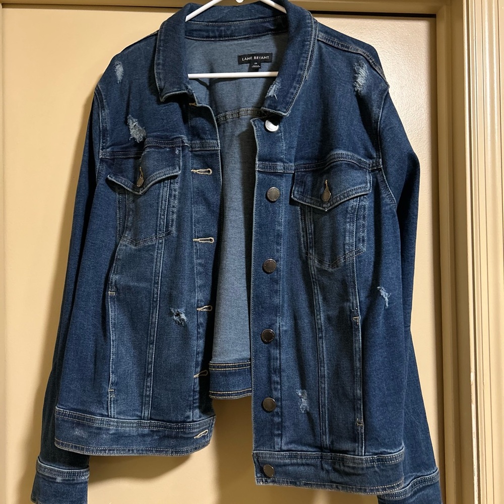 Lane Bryant Blue Jean Jacket Classic Denim Style